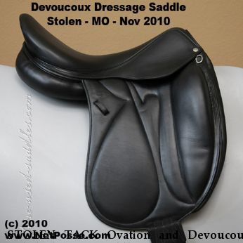 STOLEN TACK Ovation and Devoucoux Mikala dressage saddles, Near     , MO, 00000